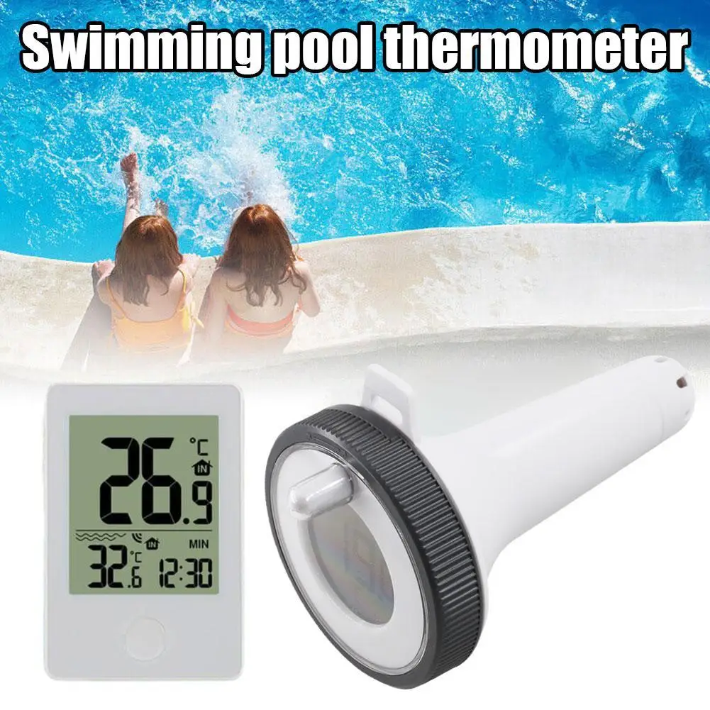 

Беспроводной плавающий термометр для бассейна, водонепроницаемый цифровой измеритель температуры для бассейна, спа, пруда, ванны