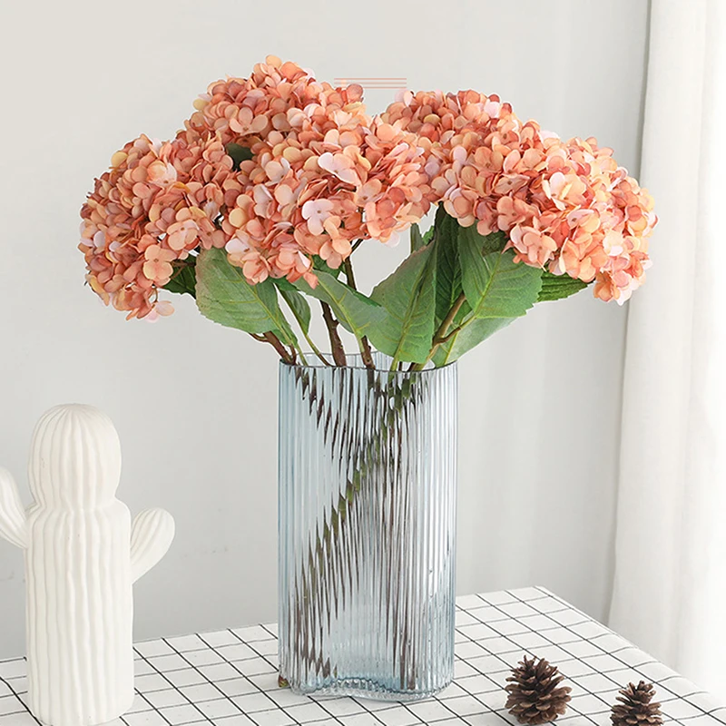 

Hydrangea Artificial Artificial Silk Flowers For Home Decoration Wedding Bouquet For Bride Fake Flower Faux Living Room