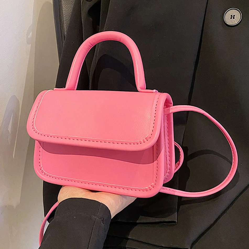 

Fashion Mini Bags for Women Small Square Shoulder Bag Luxury Designer Solid Color Crossbody Bag New Female Cute Handbags Purses