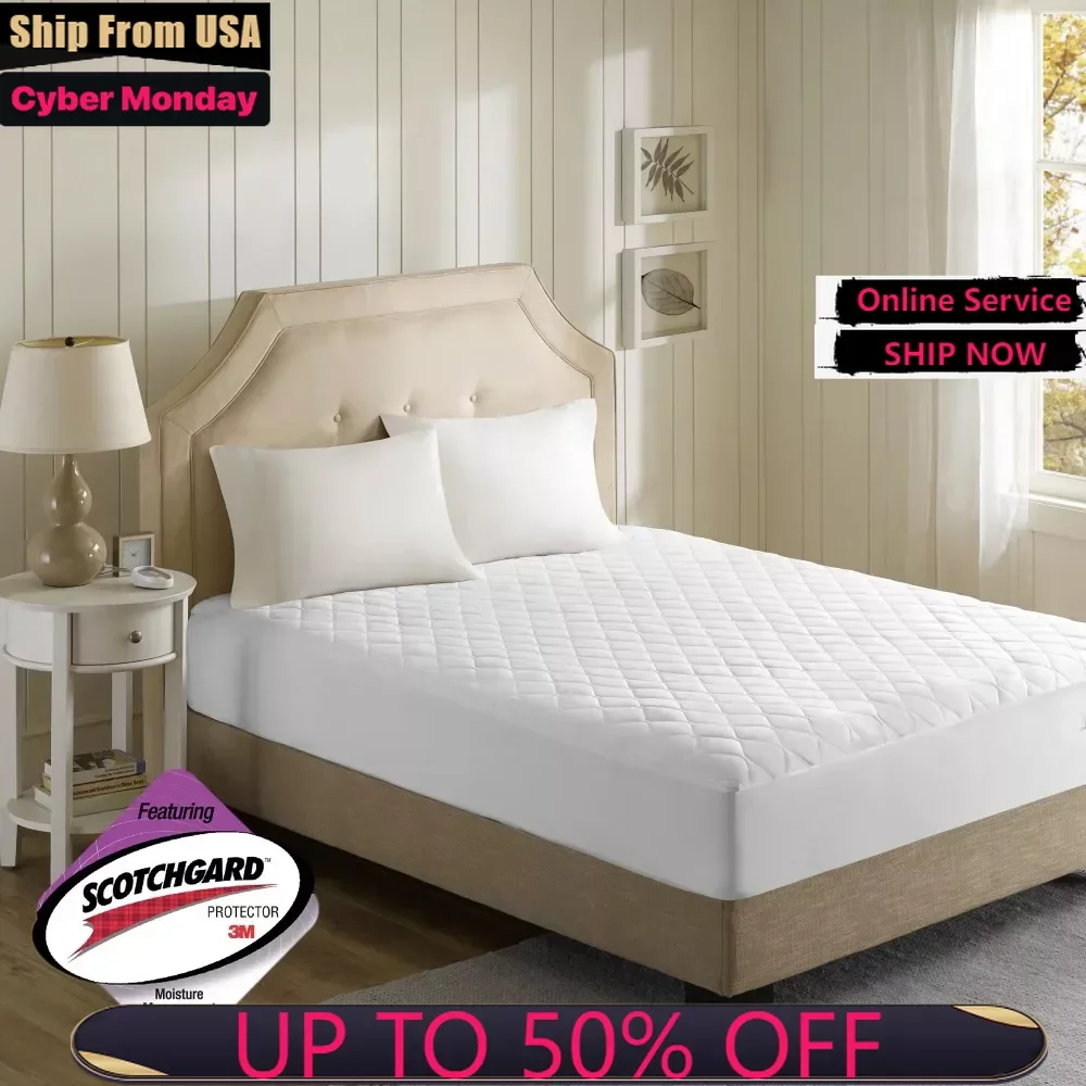 

Heated Microfiber Mattress Pad with 3M Scotchgard, Queen