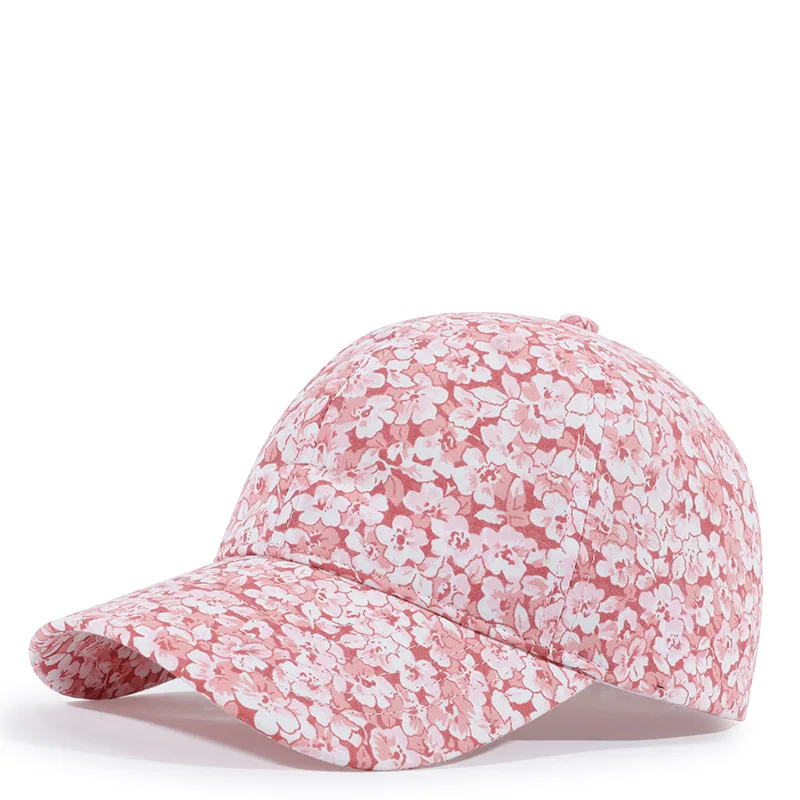 2022 spring and summer printed duck tongue cap flower baseball cap outdoor mountaineering sun shading breathable lightweight hat