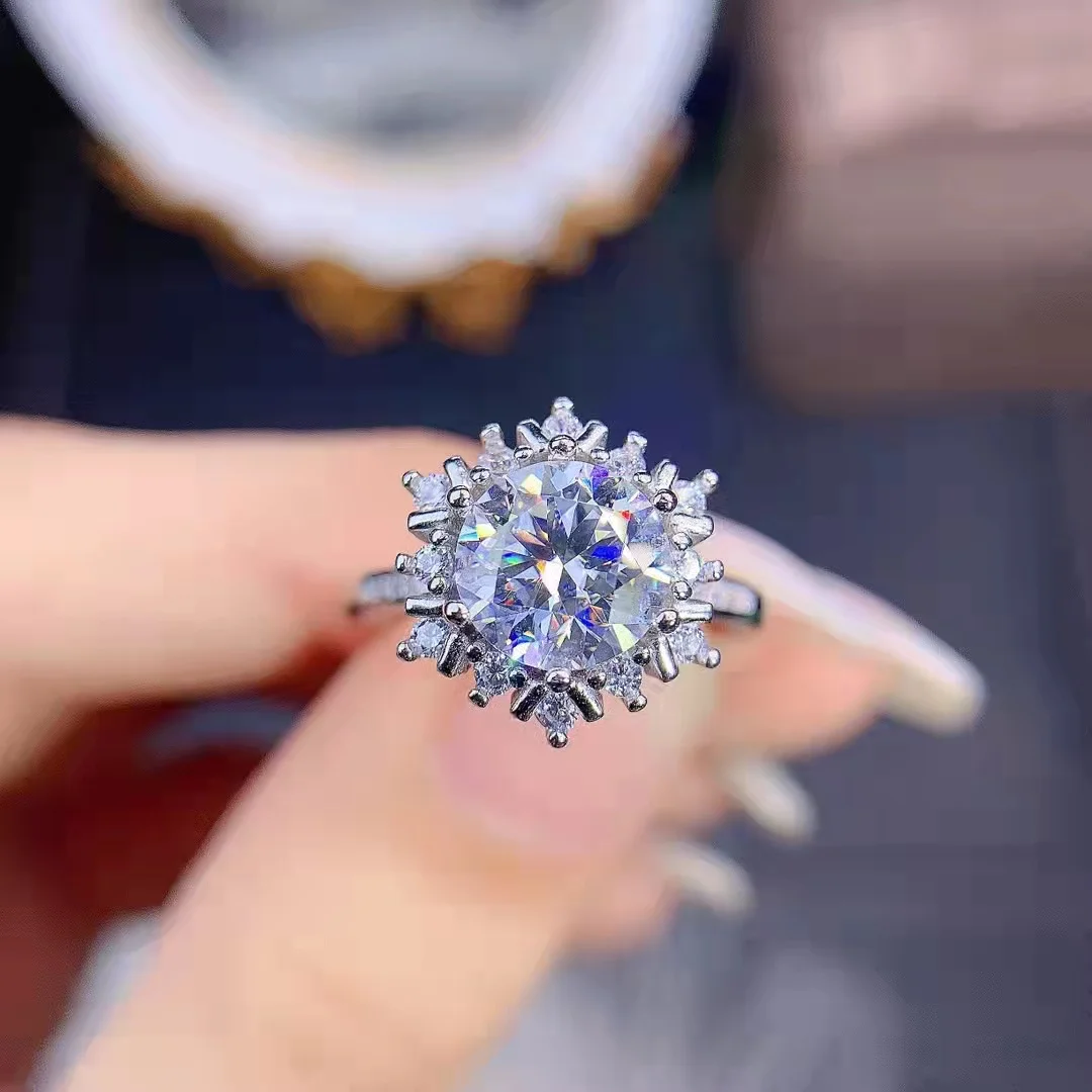 

100% натуральное бриллиантовое кольцо mosan, подарок на свадьбу, помолвку, годовщину, день рождения девушки, бесплатная доставка