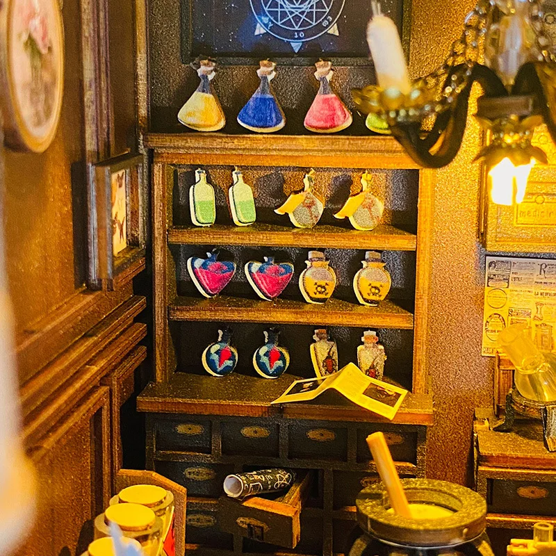 Diy Книжный уголок деревянная книжная полка головоломка сборка Волшебная серия