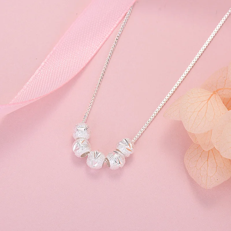 серебро 925 ювелирные бусы 45cm коробка цепочка мода золоченая подвеска ожерелье