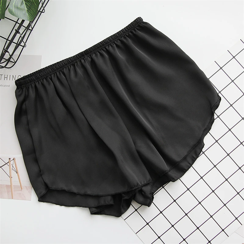 

Fashion Safety Pants Ice Silk Boxer Shorts Mid-Rised Seamless Underwear Mid-Rised Intimates Anti-Emptied Ladies Safety Pants
