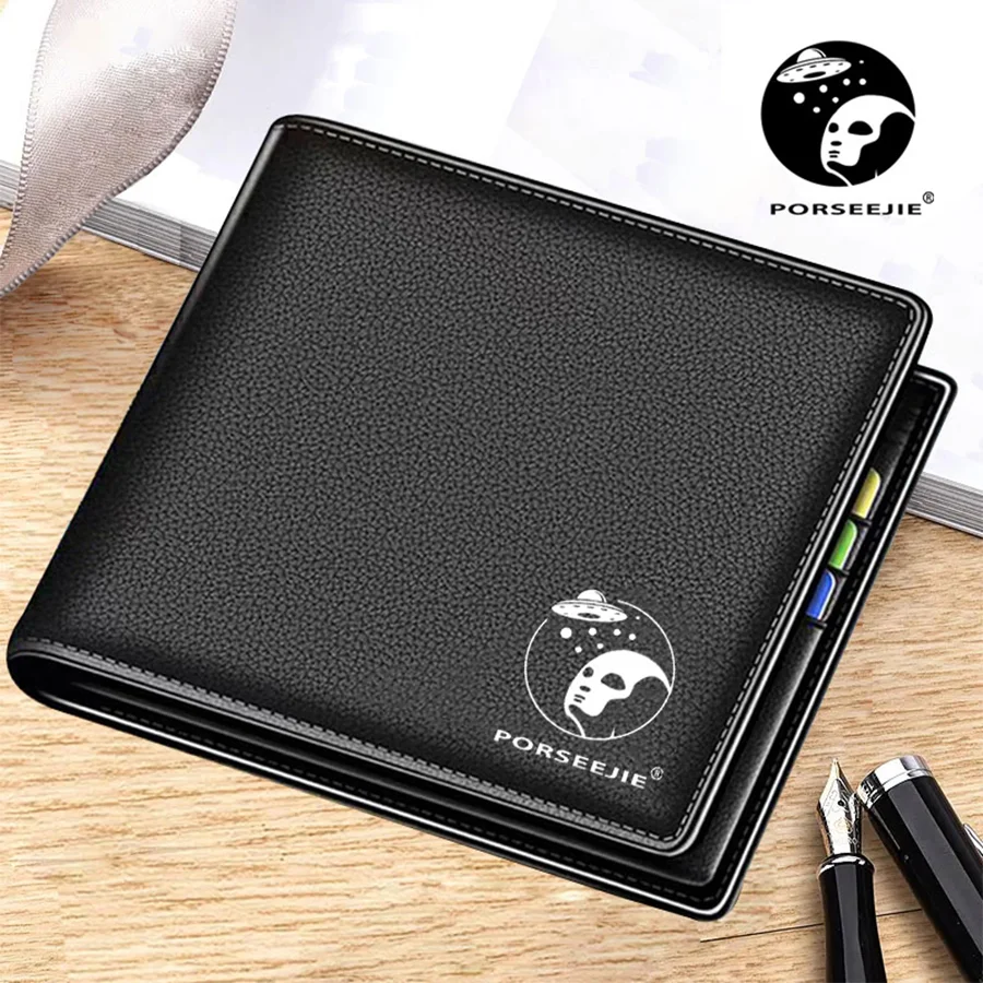 Классический Короткий Складной Мужской Кошелек Женский Большой Емкости С