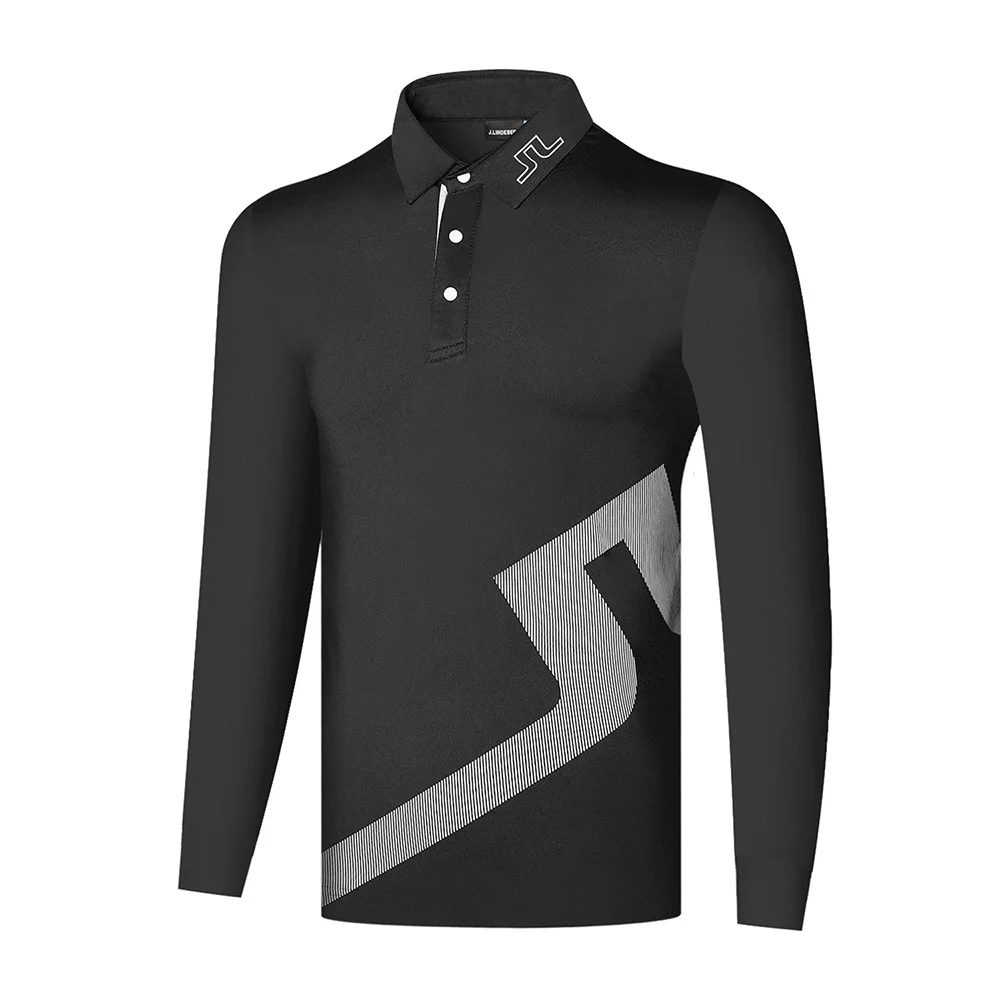 Golf Apparel JL Men's Sports and Leisure Outdoor Breathable Quick-Drying Anti-Shrink T-Shirt Polo Top High Quality Long Sleeves