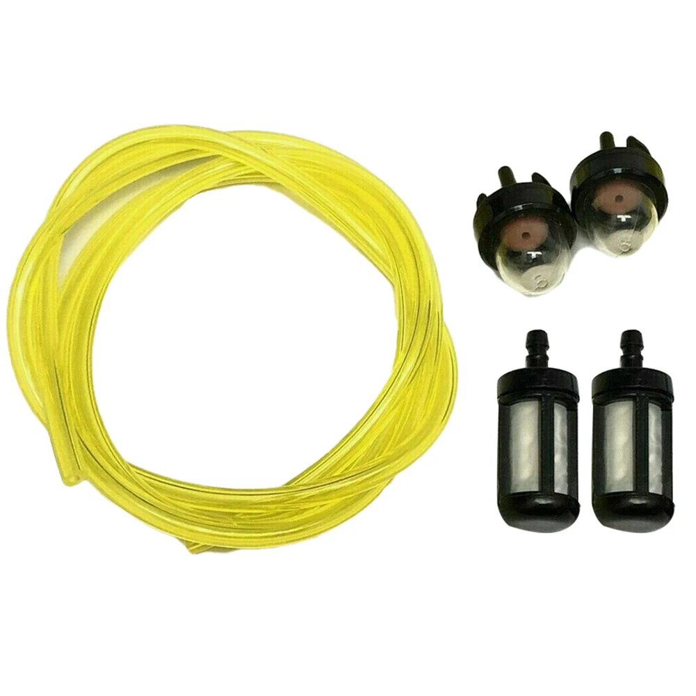

1Set Lawn Mower Chainsaw Fuel Pipe Filter & Primer Bulb Kit 2.5mm X 5mm X 1mtr Outdoor Yard Gardening Power Tool Parts