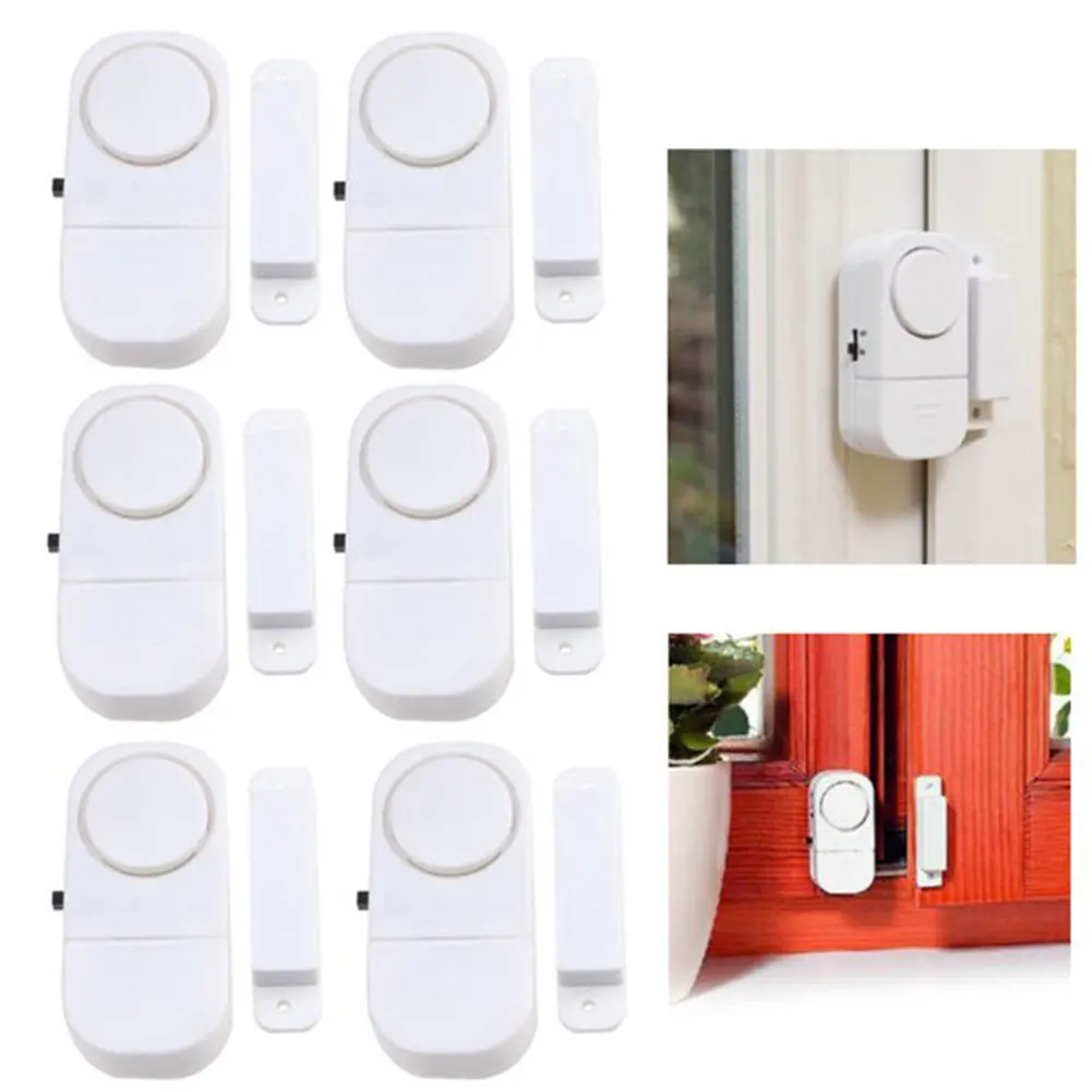

6sets/pack Burglar Alert Apartment Protection For Home Security DIY Easy Install Door Alarm Magnetic Sensor Window Office