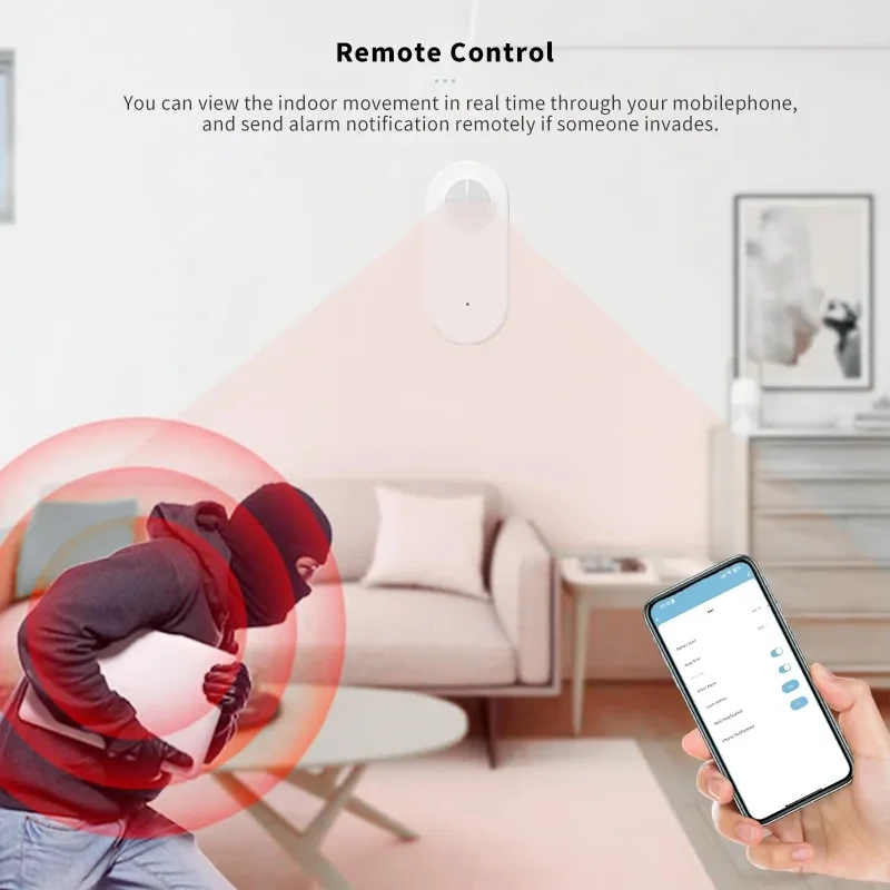 

1/2/4PCS Tuya WiFi Wireless PIR Human Motion Sensor Smart Home Detector Security Smart Life Works With Work With Alexa