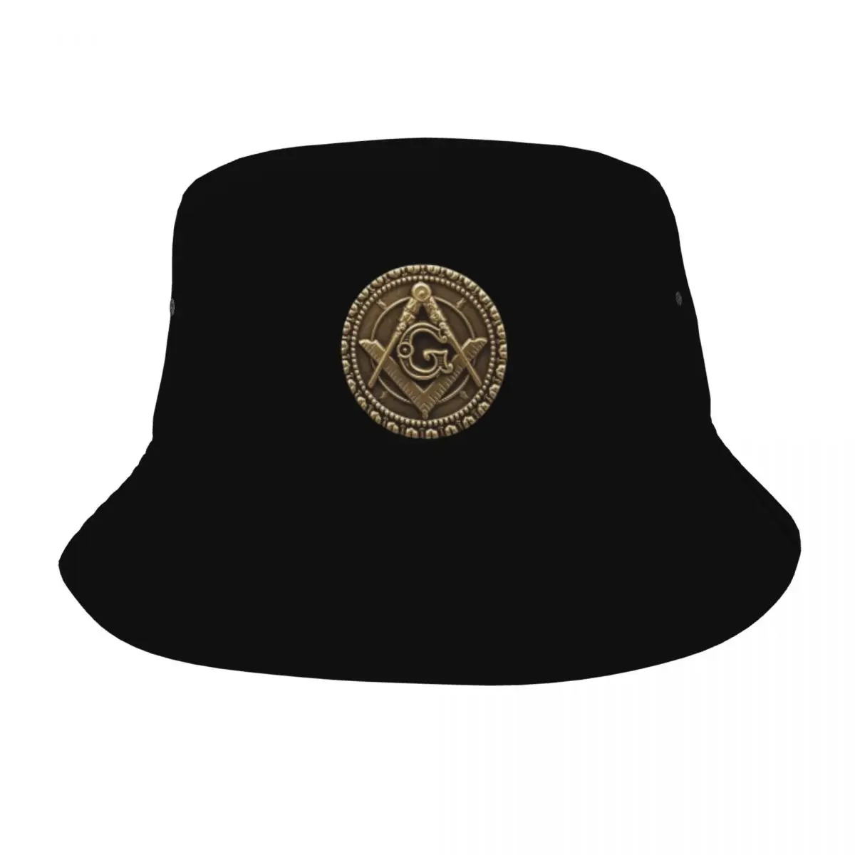 

Freemasons Square And Compass Design Bob Hat for Teen Vocation Floppy Hat Hip Hop Packable for Outdoor Sport Fisherman Cap