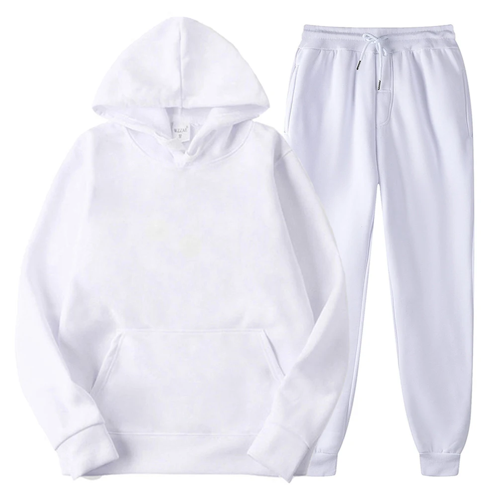 Пустой флисовый спортивный костюм для мужчин комплект из 2 предметов спортивная