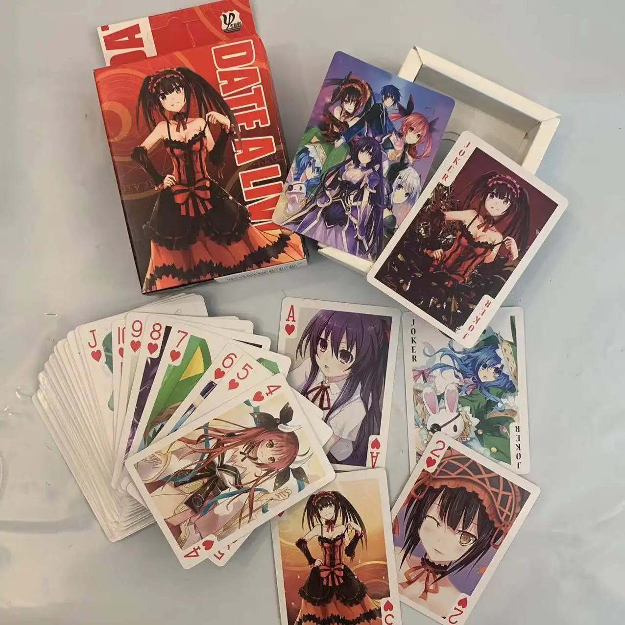 

54pcs Boxed 2022 New Anime DATE A LIVE figure model toys Poker Card cos props board role-playing game Collect christmas gifts