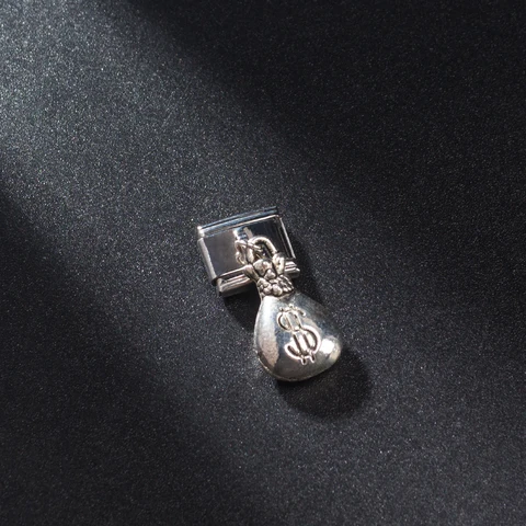 Итальянская подвеска-корона из нержавеющей стали для браслета 9 мм