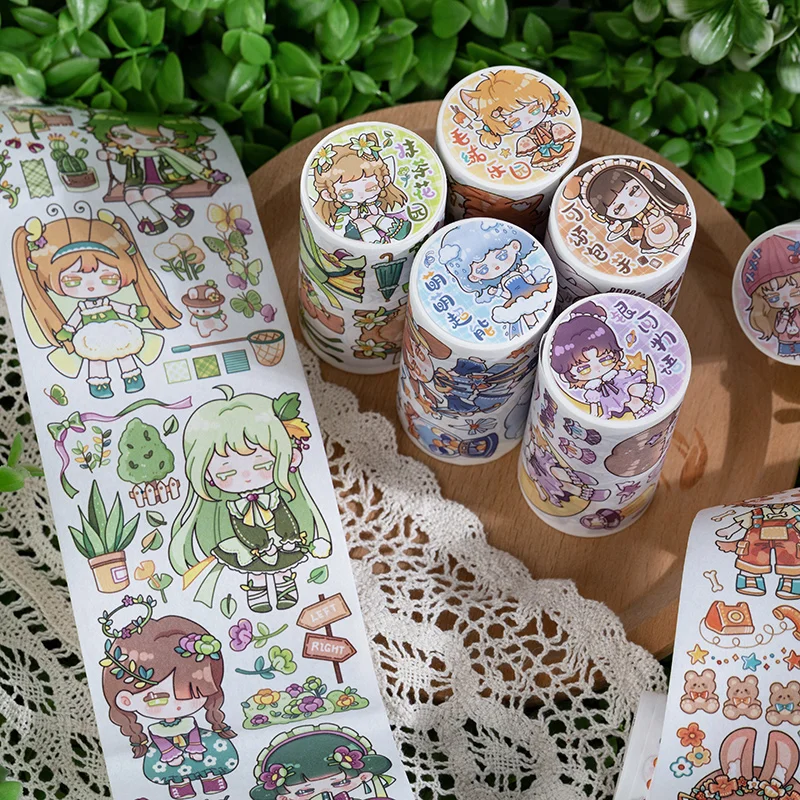 

Cute Parade Series Masking Washi Tape Kawaii magic Fashion girl Art Decorative Adhesive Tape DIY Diary Scrapbook Decoration