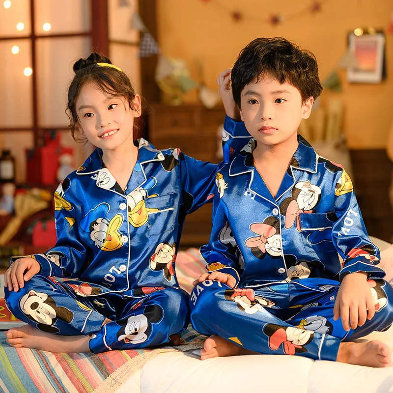 Человек-паук Детские пижамные комплект с рисунком Микки и Минни из мультфильма