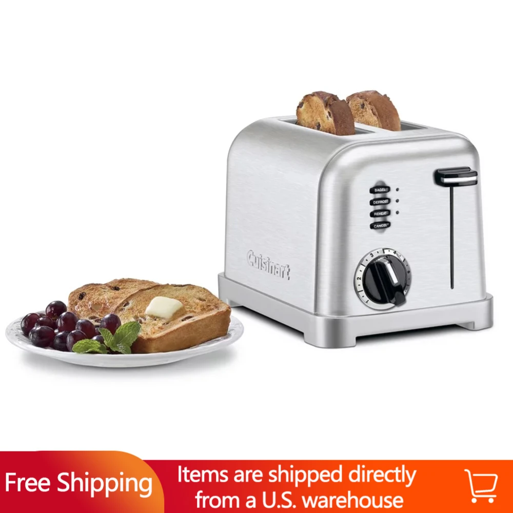 

Long Slot 2 Slice Toaster, Built-in Warming Rack, Extra Wide Slots for Bagels & Waffles, Stainless