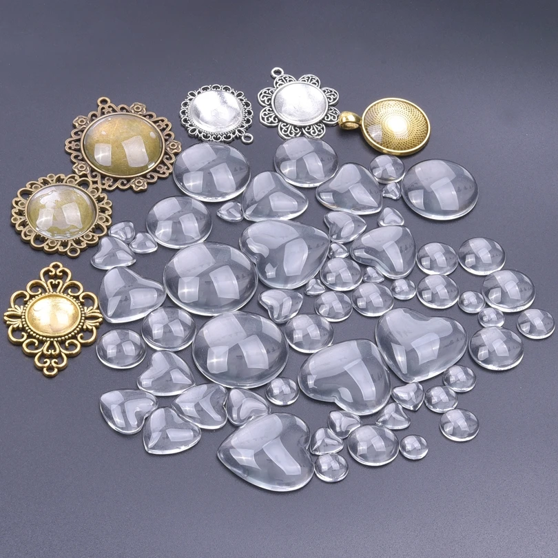 

Прозрачные Круглые Стеклянные Подвески в виде сердца, 6/8/10/12/14/16/18/20/25/30/35 мм