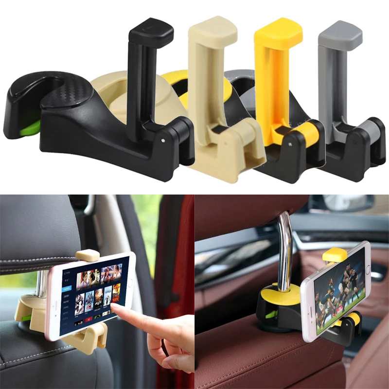 

Car Headrest Back Hook Rear Seat Lock Mobile Phone Holder Car Universal Plastic Hook Mobile Phone Holder Can Bear 10Kg