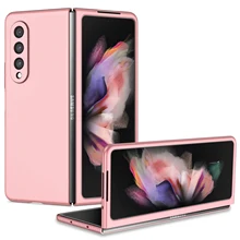 낙하 방지 접이식 PC 케이스, 삼성 갤럭시 Z 폴드 5, 4, 3, 5G 용, 비 지문 케이스 커버