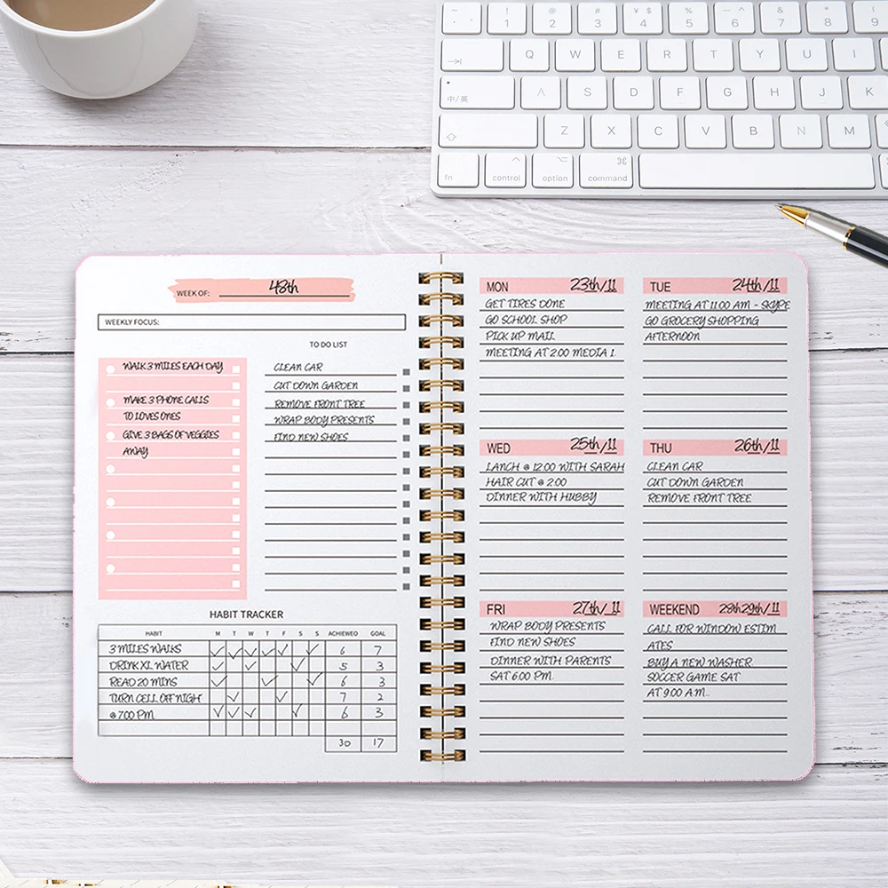 

Agenda 2023 Weekly Planner Spanish Notebook A5 Diary Planner Goal Habit Schedules Journal Linebook For School Stationery Office