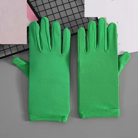 Эластичные перчатки с длинными пальцами, цвет в ассортименте - изображение