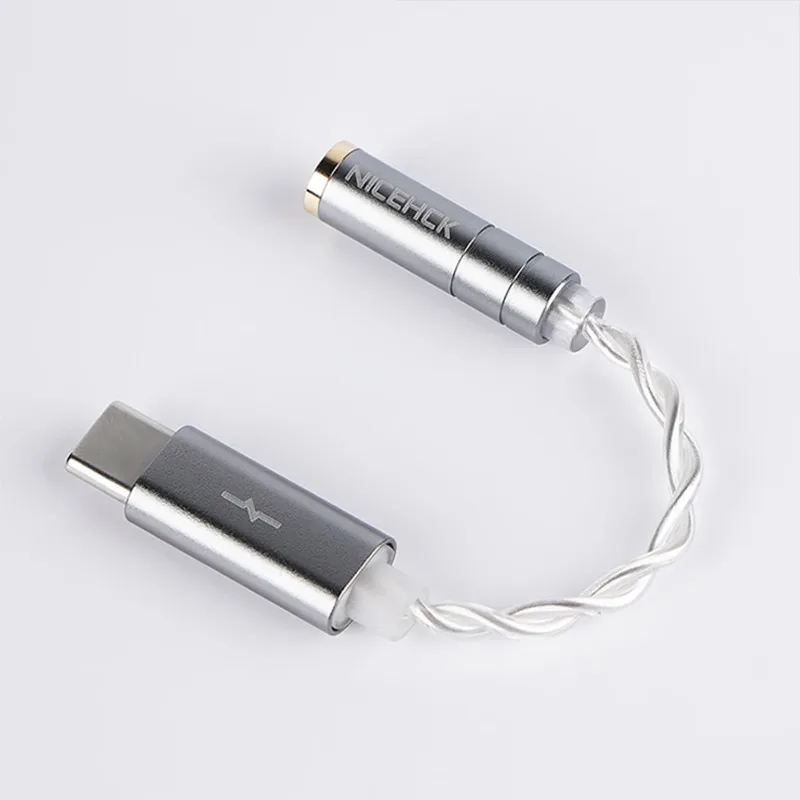 Фото Адаптер NICEHCK NK1 Type-C на 3,5 мм Hi-Fi без потерь CX31993 Чип OCC и посеребренный смешанный провод OCC №4