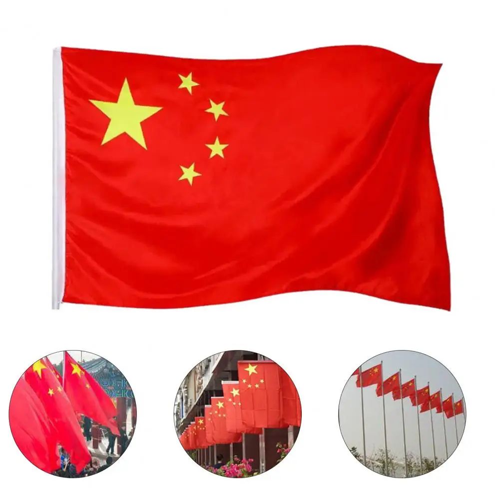 Портативный практичный двухслойный китайский флаг 6 размеров мягкий для улицы |