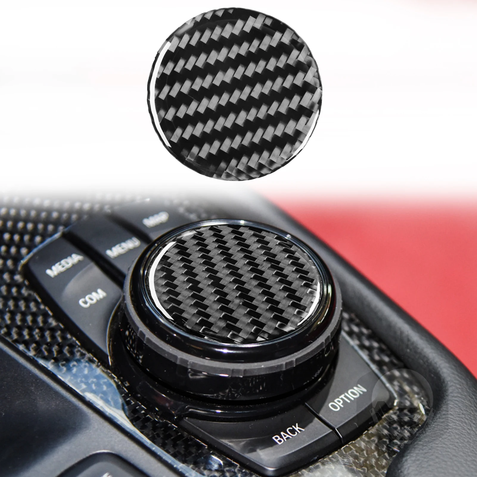 

Button Knob Decoration Cover Sticker Decal Trim for Toyota Supra A90 2019 2020 2021 2022 Car Interior Accessories Carbon Fiber