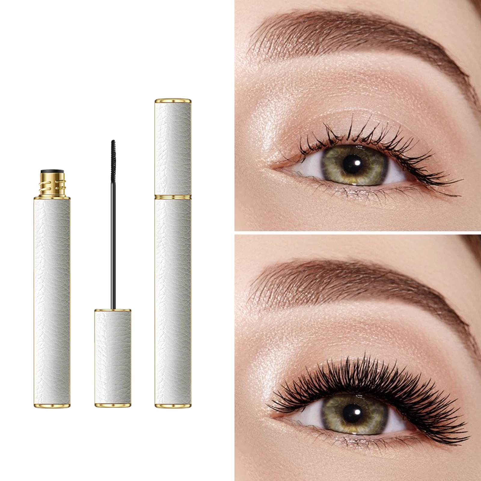 

Mascara Waterproof 4D Silk Fiber Curling Volume Lashes Thick Lengthening Nourish Eyelash Extension High Quality Makeup