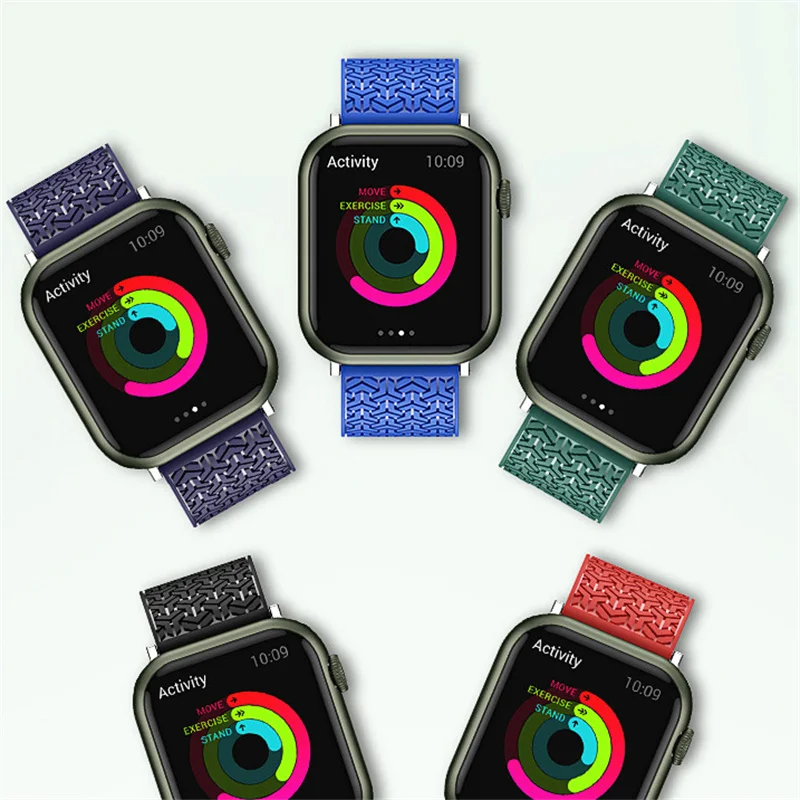 

Ремешок силиконовый для Apple Watch Band 45 мм 41 мм 49 мм 44 мм 40 мм 42 мм, браслет для IWatch Series 7 6 5 4 SE 8 Ultra