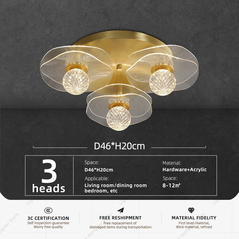 

Потолочные светильники для гостиной, современные светильники для потолка, для дома, акриловые, круглые, искусственные потолочные светильники для спальни