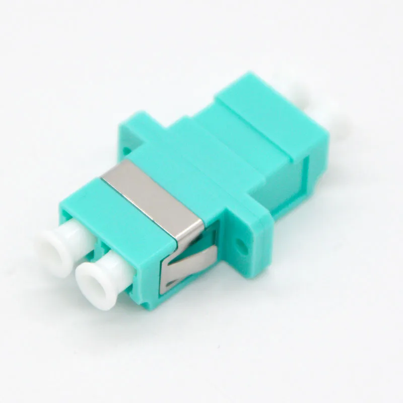 

100pcs New Optic Fiber Adapter Coupler Connector LC PC APC OM3 OM4 Single Mode Duplex Optic Fiber FLange Connector Wholesale