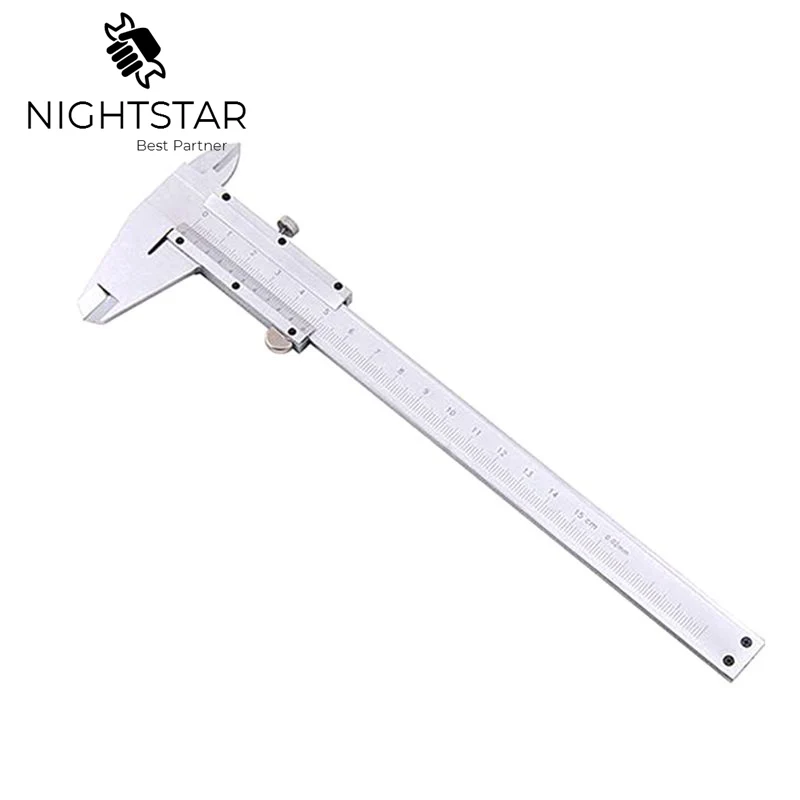 

6Inch 150mm Stainless Steel Caliper Metal Vernier Caliper Micrometer Gauge Measurement Range 0-149mm