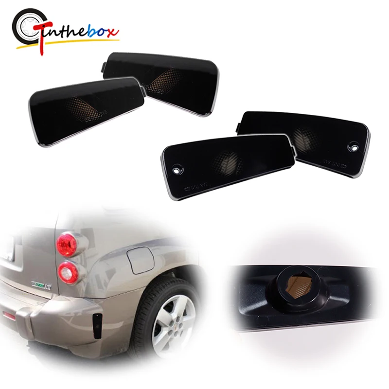 

Gtinthebox Car Front & Rear Side Marker Light Shell Housings For 2006-2011 Chevrolet HHR Fender Flare Light, No Bulb / Socket