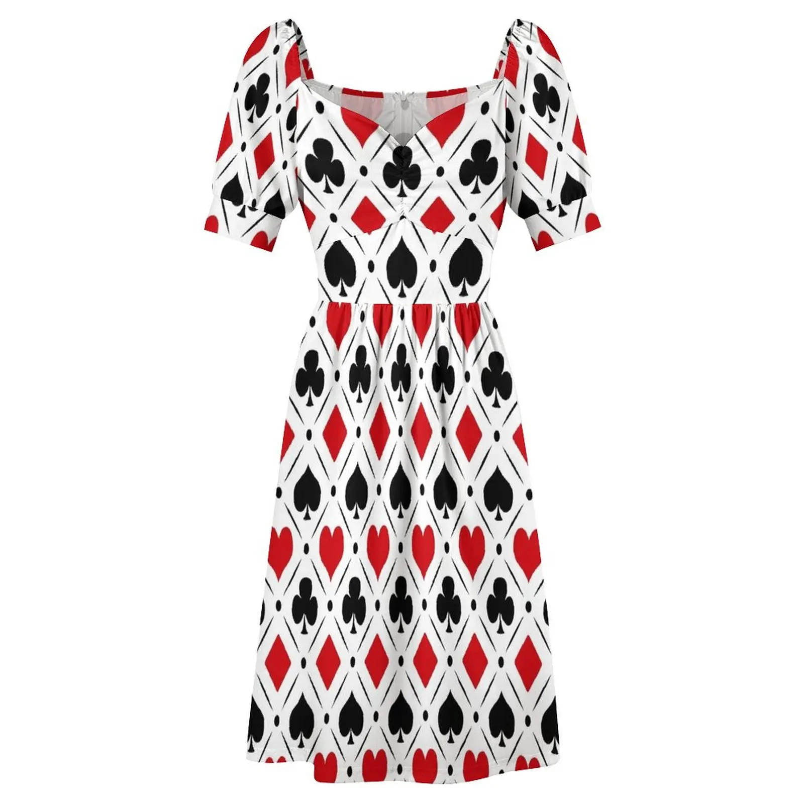 Женский костюм с игральными картами летнее платье символом повседневные платья