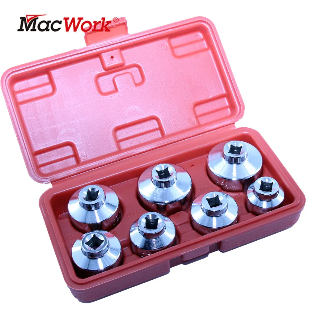 

7 Pcs Oil Filter Cap Wrench Tool Kit Socket Set Includes 24mm,27mm,29mm,30mm,32mm,36mm,38mm