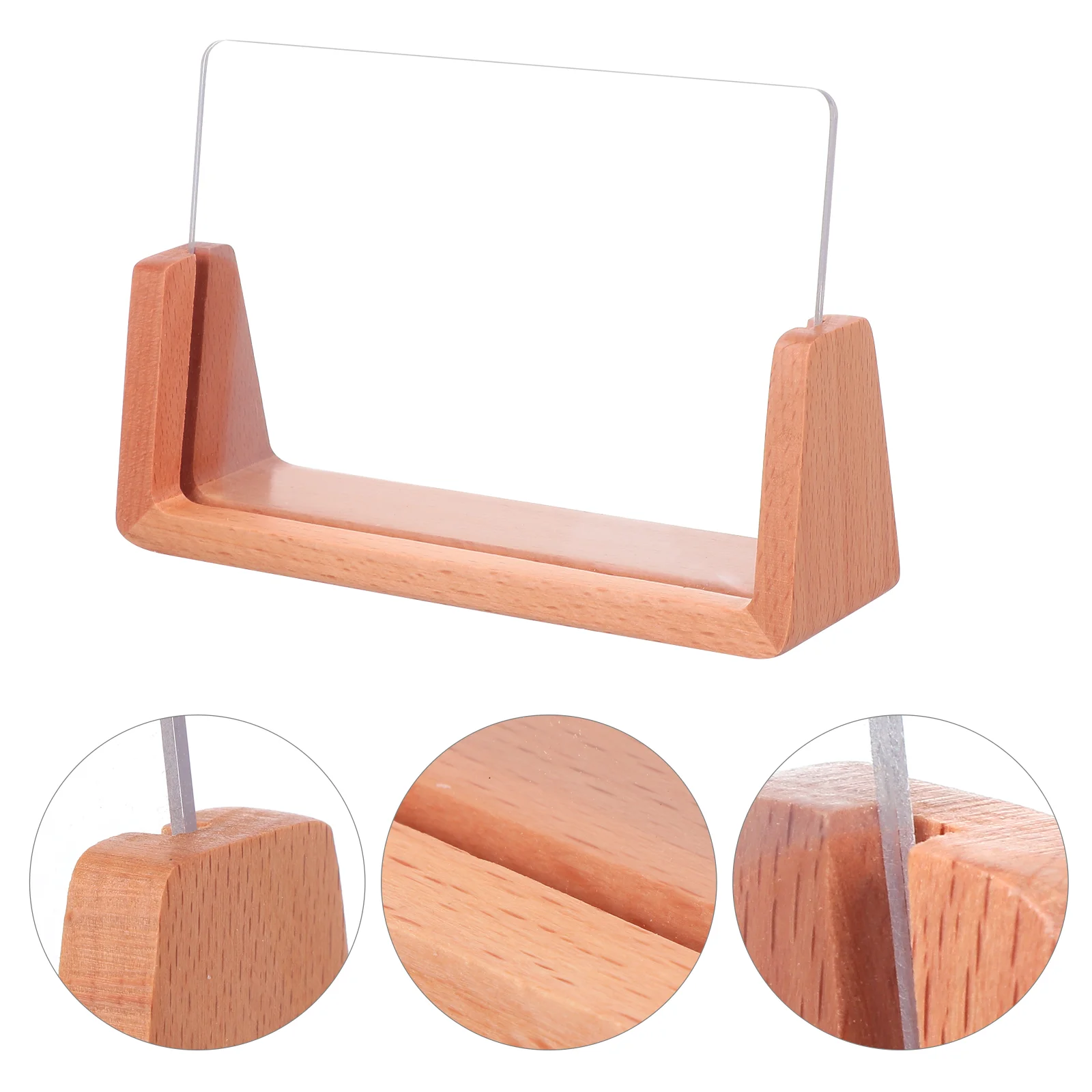

Modern Wood Picture Frame U-shaped Acrylic Photo Display Frame Home Decor
