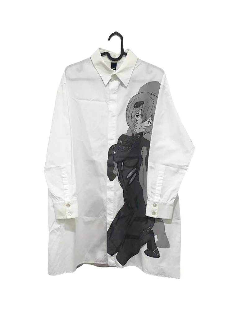 

Oversize tops white shirt yohji yamamoto shirt Unisex shirts japan style men's clothing y2k clothes for women