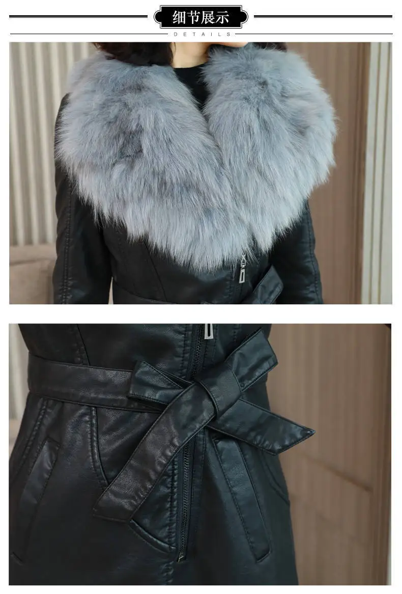 Women's Leater Jacket Coats Korean Jacket Women Thicken Leather Jacket Women Winter Coat Women Warm Long Jackets for Women 2022