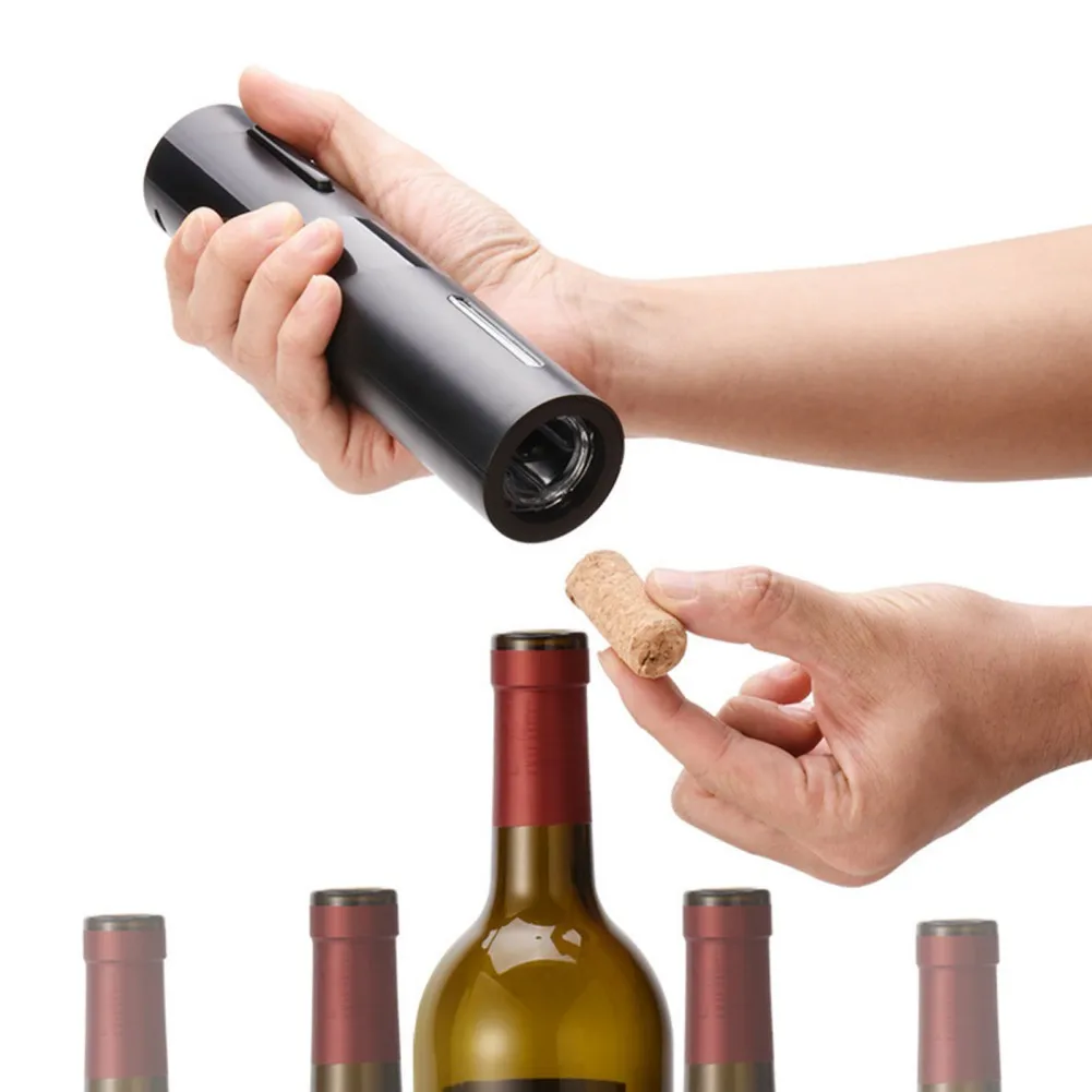 

Электрическая открывалка для вина, открывалки для винных бутылок на батарейках с ножом для фольги, автоматический штопор для вина с одной кнопкой