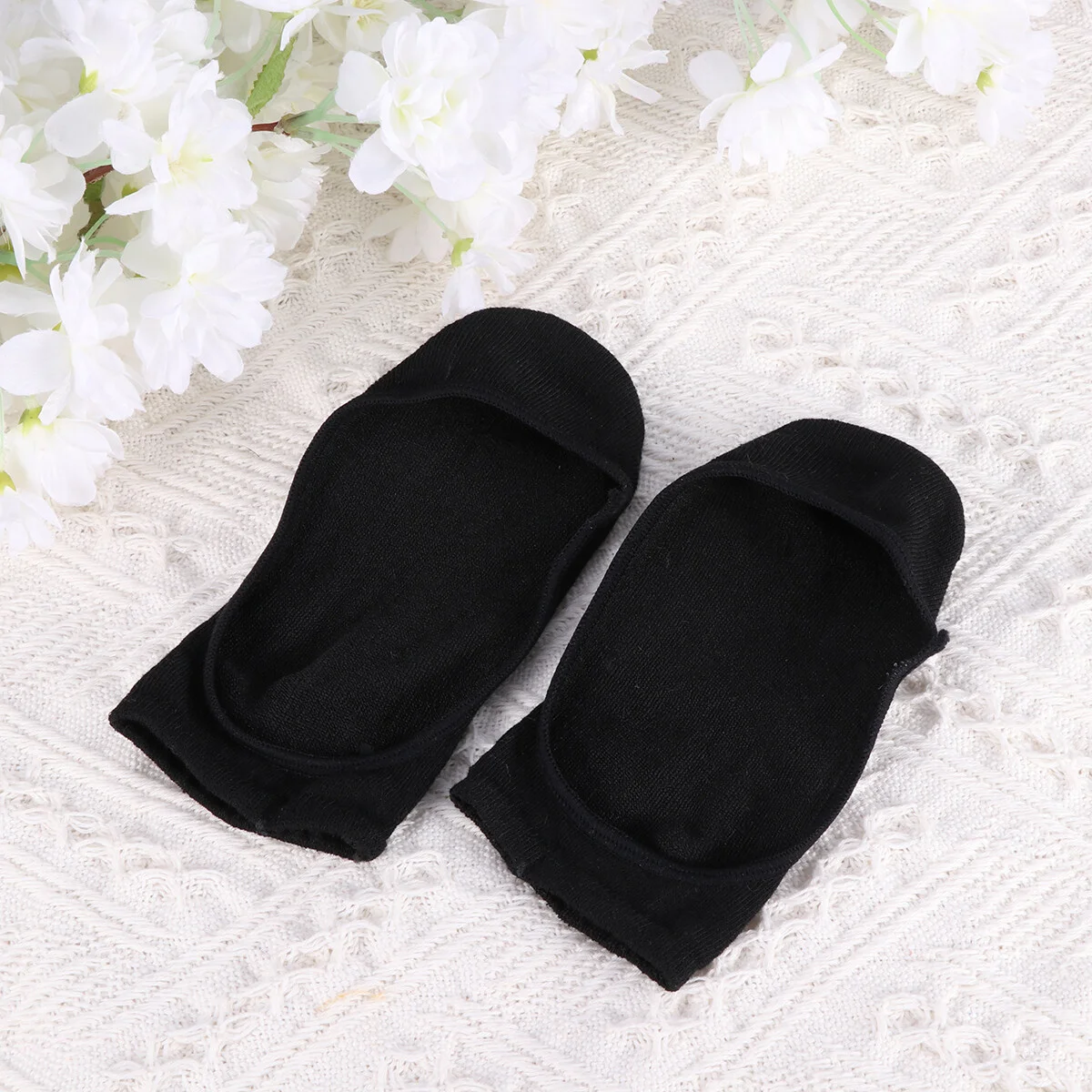 

3 Pairs Anti-Skid Socks Shallow Mouth Womens Flat Shoes Slip Silicone Miss Ladies Dress