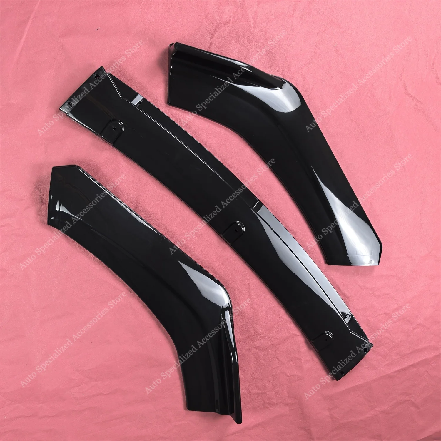 Глянцевый черный передний бампер спойлер разделитель диффузор ретро-футляр для