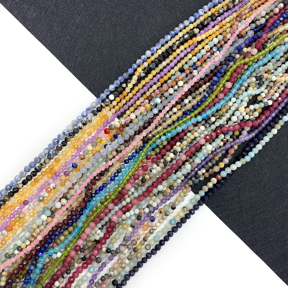 

Natural Stone Crystal Faceted Round Beads Agate Jewelry Making DIY Necklace Earrings Accessories Jewelry Accessories Supplies