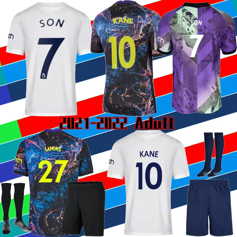 

2021-2022 SON BERGWIJN TottenhamES DELE T-Shirt Jerseys 2021 2022 LUCAS REGUILÓN Aldult KIDS Set Football Shirt