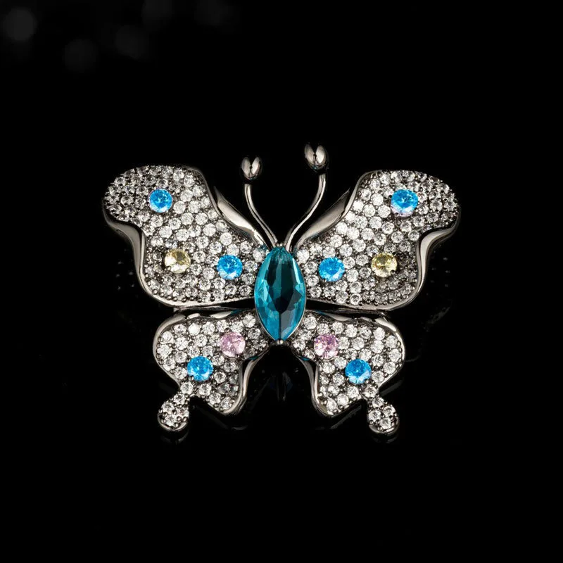 Винтажные хрустальные булавки-бабочки для женщин цвет в ассортименте