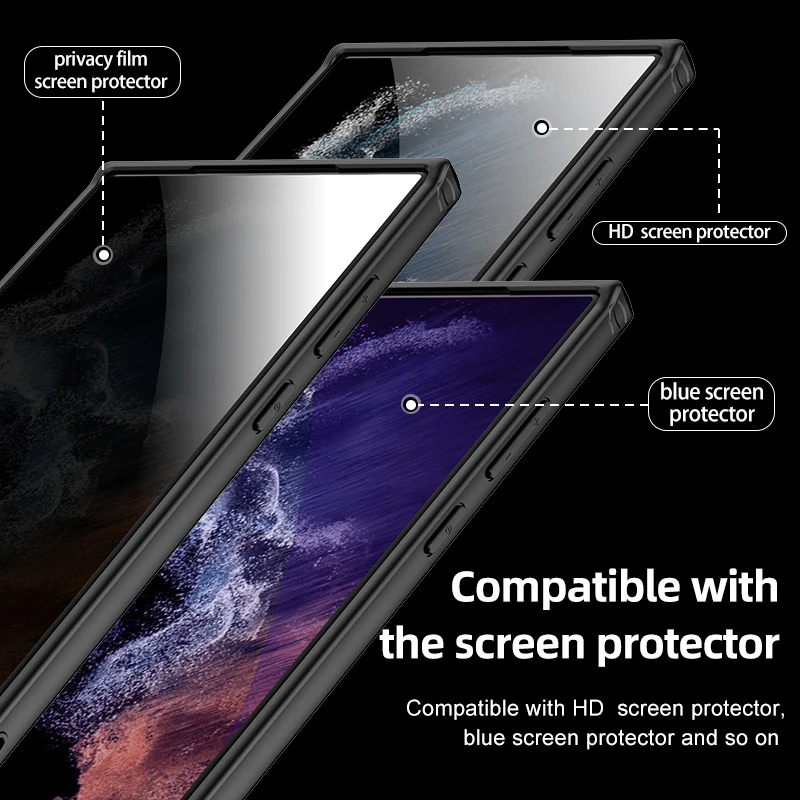 Transparent Matte Phone Case For Samsung S23 Ultra S23 Plus S22ultra Clear Ultra Thin Anti-fall Silicone Shockproof Back Cover