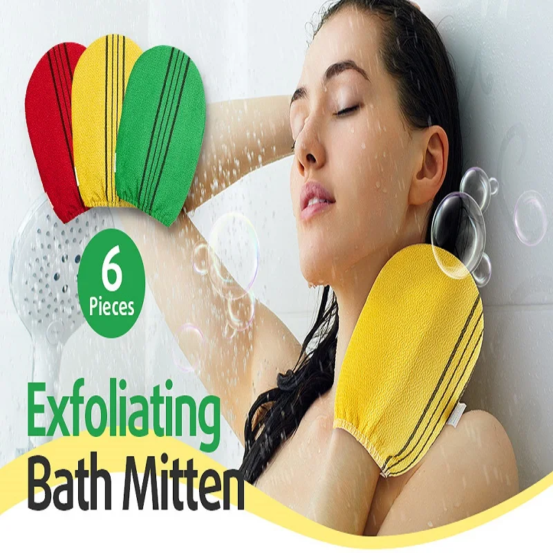 

korean Exfoliating Cloth Towels Exfoliating Bath Mitten Remove Dead Skin Bath Scrub Mitten for Bathing