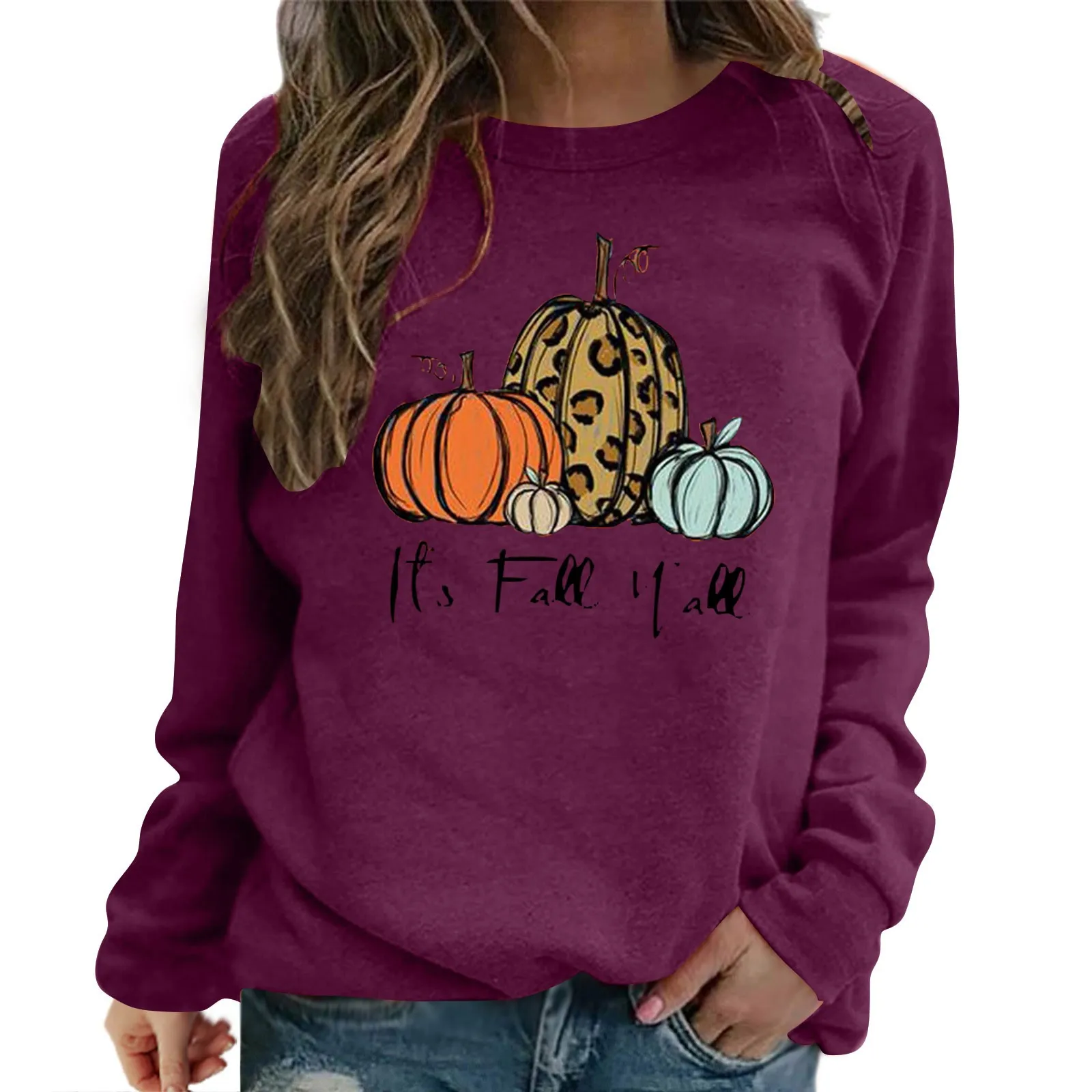 

Woman Sweatshirts 2022 Sweet Korean O-neck Knitted Pullovers Thick Autumn Winter Candy Color Loose Hoodies print Womens Clothing