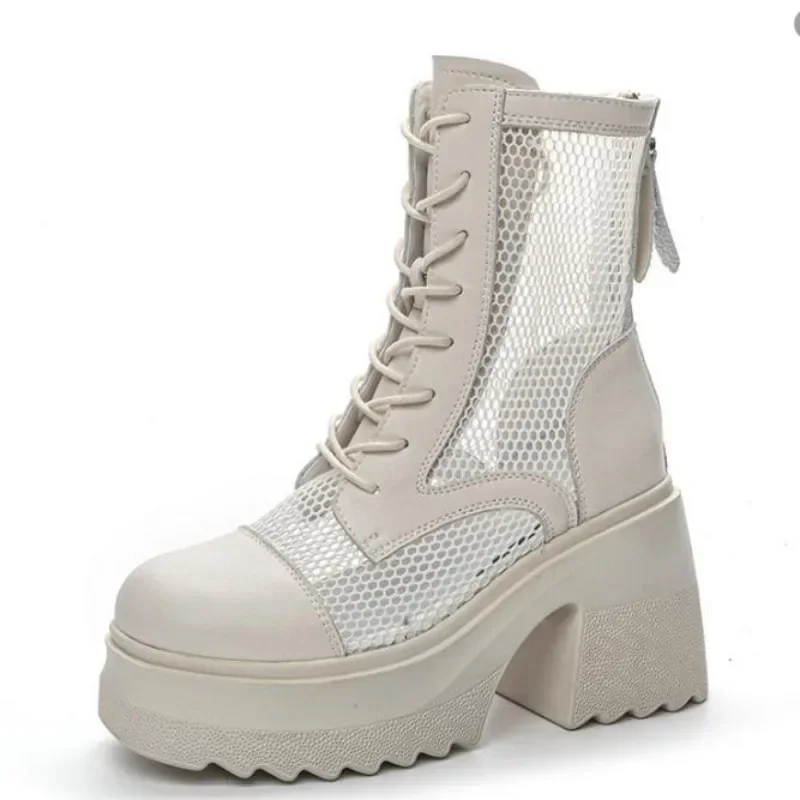 Новые дышащие мотоциклетные ботильоны с воздушной сеткой 10 см обувь из